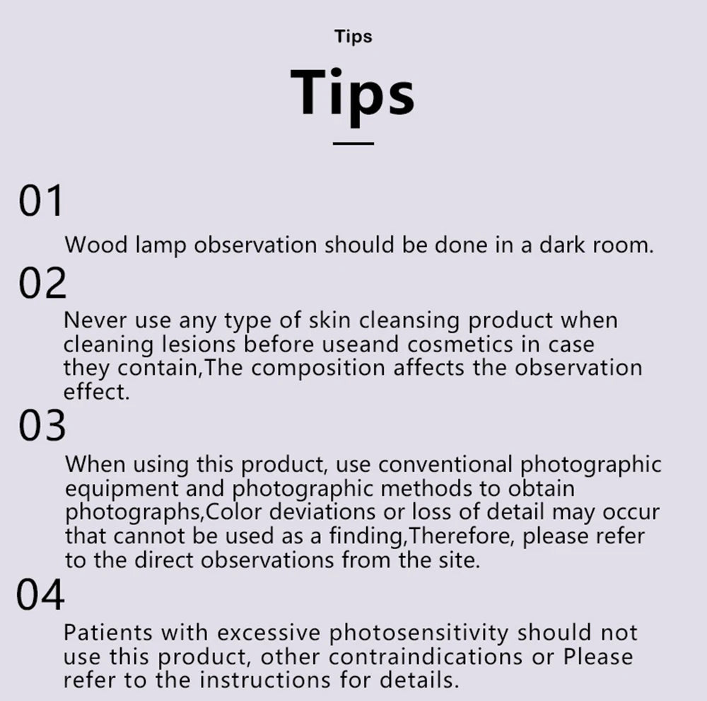 Facial Woods Lamp Skin Detection Device