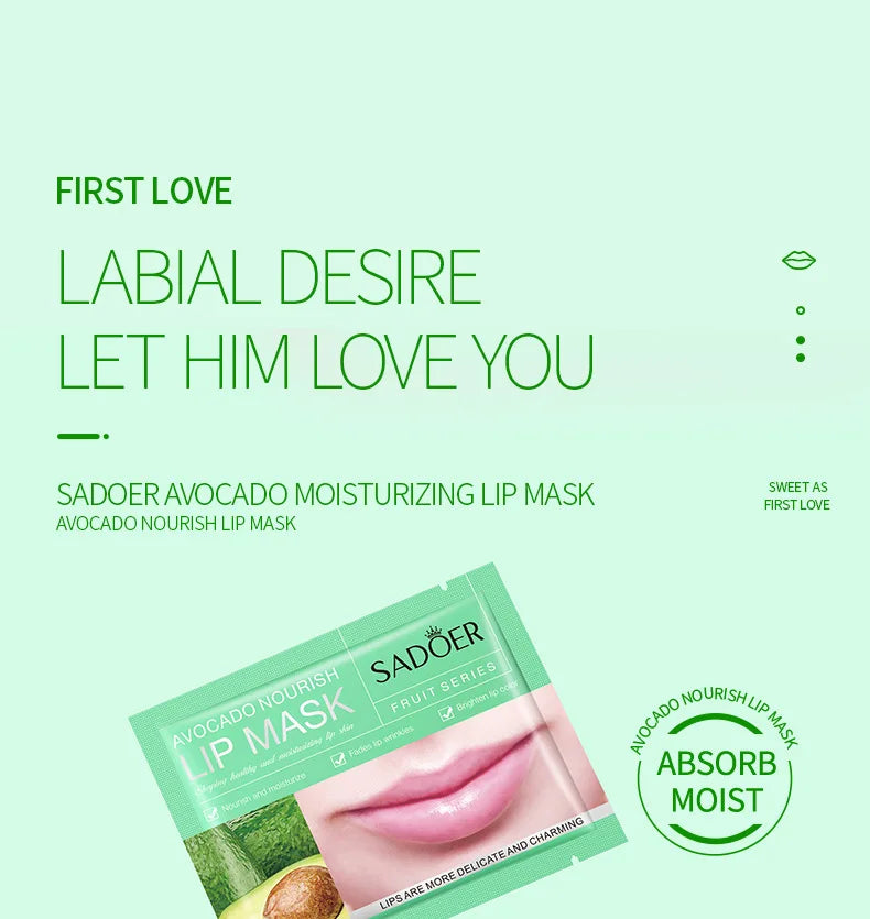 Fruits Lip Mask Moisturizing Nourishing Collagen Lip Patches Plump