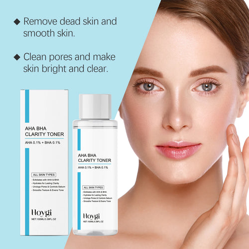AHA BHA Gentle Exfoliating Toner — Pore Refining & Hydrating Facial Essence