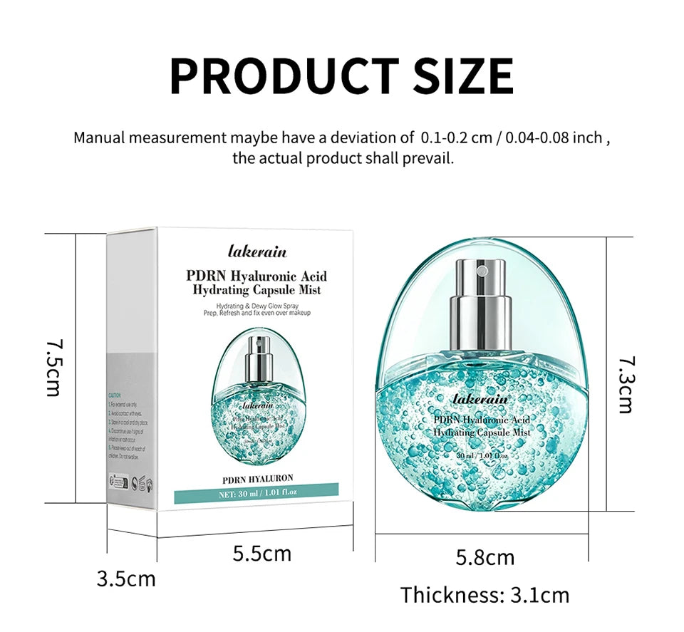PDRN Collagen Glow Facial Serum Spray Instant Plumping Firming Deep Moisture Hydrating Face Mist  Korean Skincare