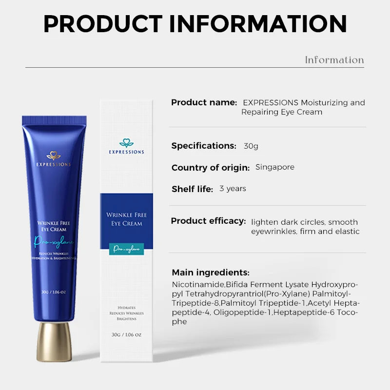 Eye Cream with Peptides + Niacinamide – Hydrating Firming Care, Smooth-Looking Lines & Brighter-Looking Under Eyes