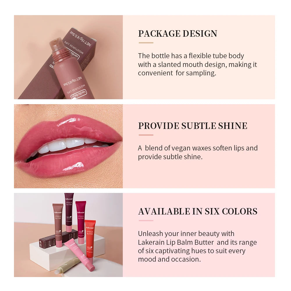 Lakerain Moisturizing Butter Lip Balm – Smooth, Nourishing Daily Lip Care (Vanilla)