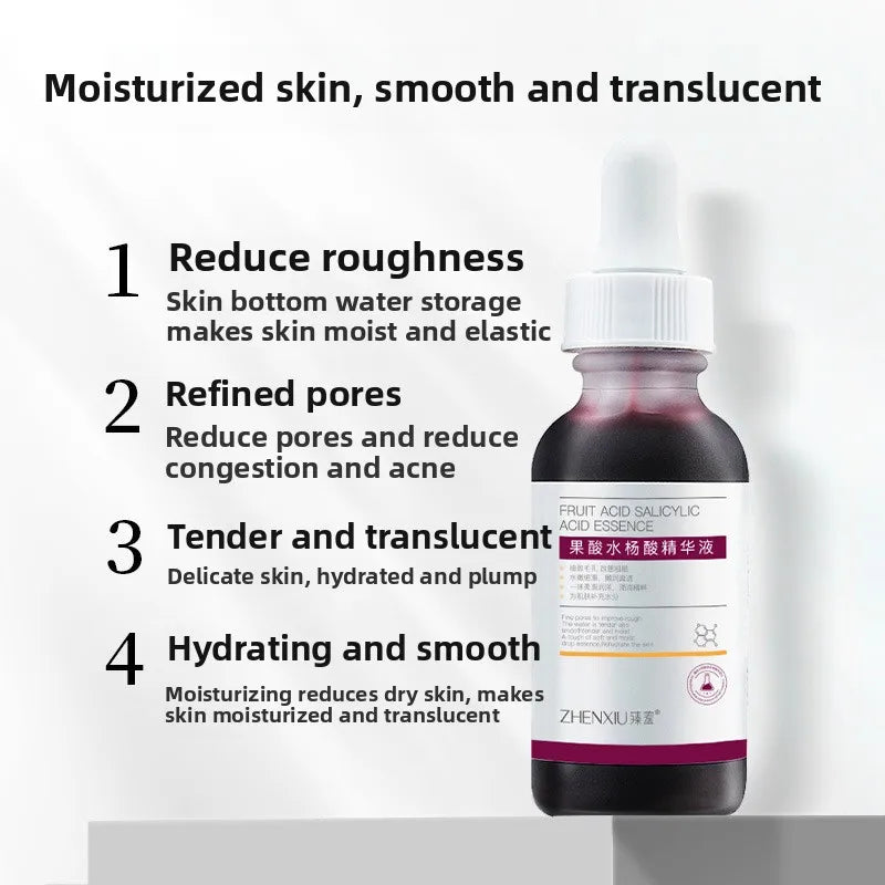 Salicylic Acid Shrink Pores Serum Exfoliating Moisturizing Nourish Smooth Pores Essence For Acne Blackhead & Pores Skincare