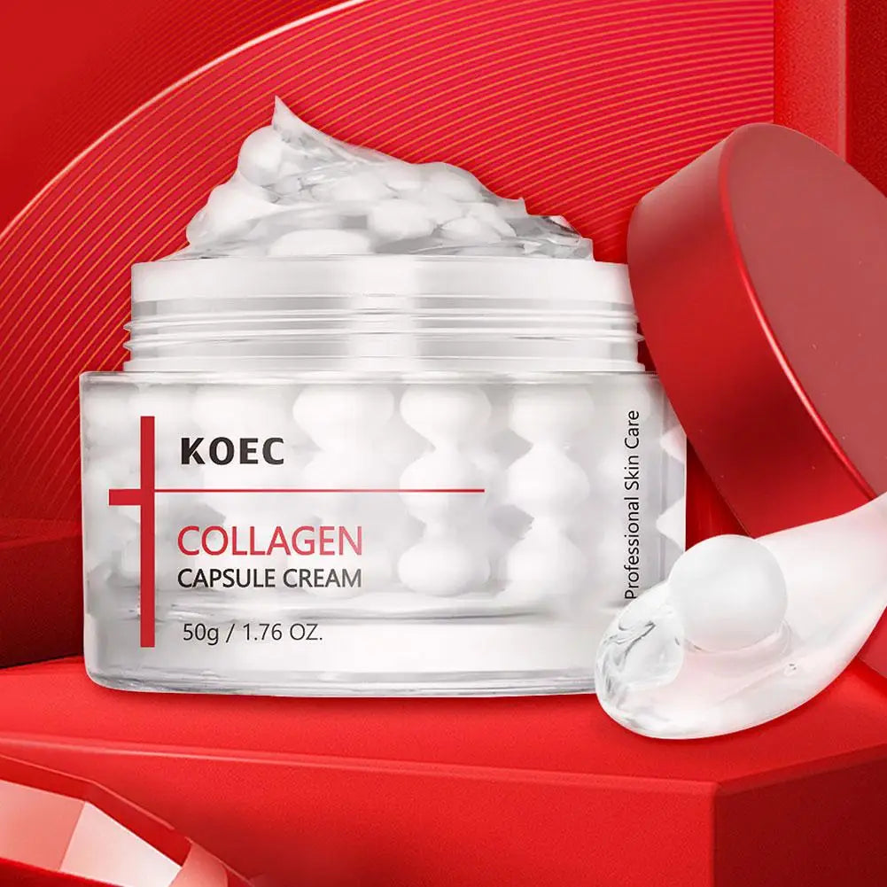KOEC Collagen Capsule Cream 50g Improve Dryness And Fine Lines Professional Skin Care Firming Hydrating Collagen Face Cream