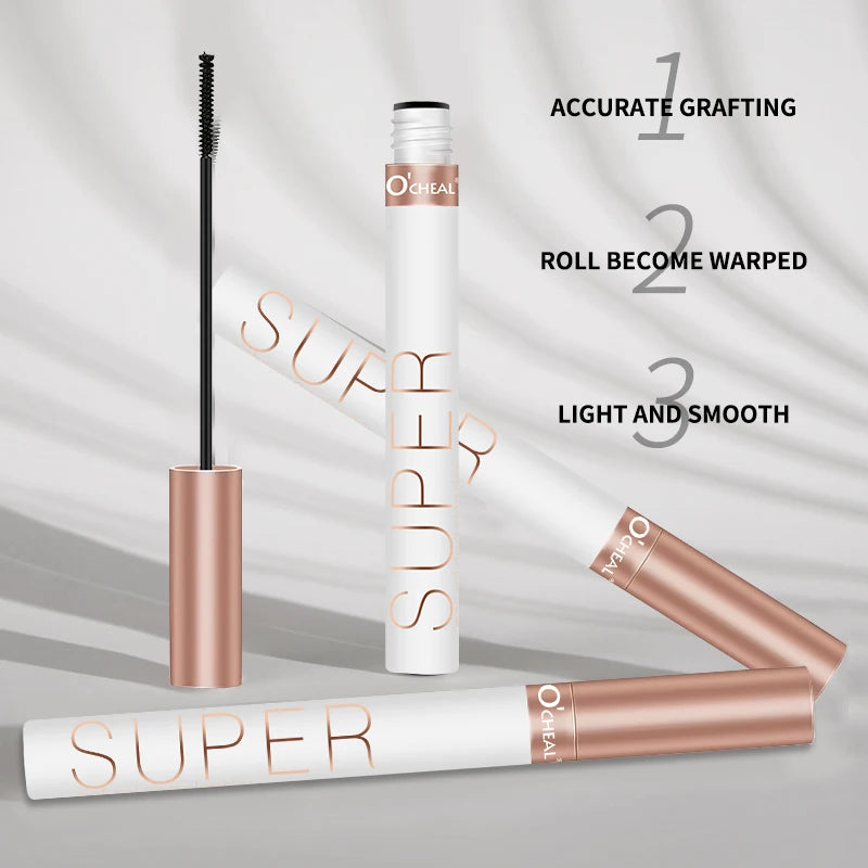 O’CHEAL 3D Silk Black Mascara – Thick, Curled & Lengthened Lashes with Precision Lash Brush