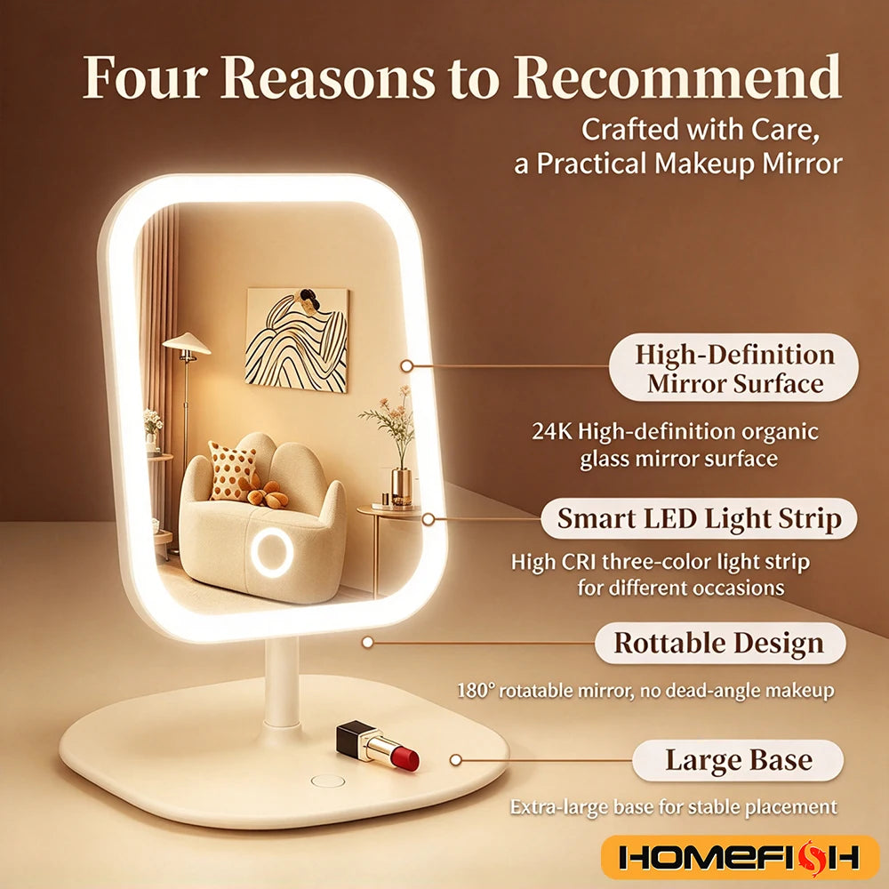 Vanity Mirror 3 Color Light LED Makeup Mirror