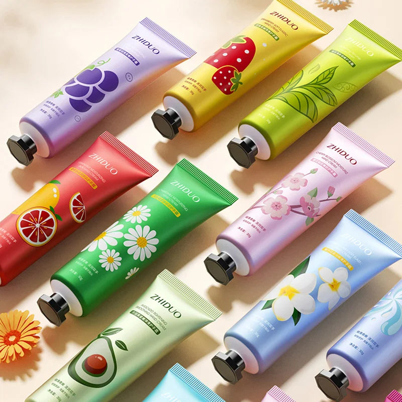 Fruity & Flowery Hand Cream Set – 10pcs Deep Moisturizing, Nourishing & Anti‑Aging Care Kit