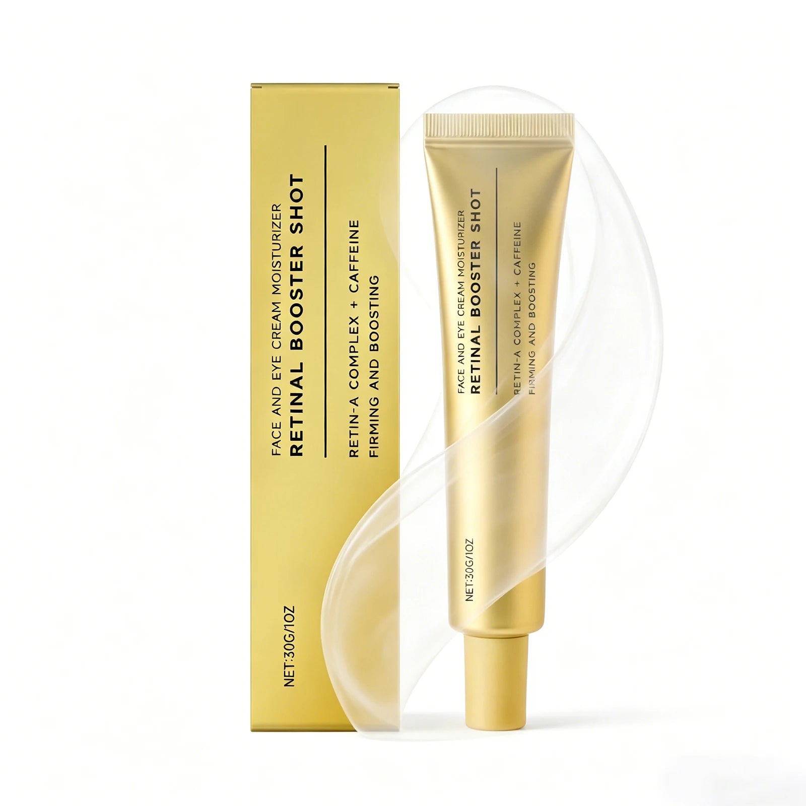Face & Eye Cream Booster Shot Retinol Alternative Caffeine Firming Reduce Fine Lines Pores Skin Barrier Moisturizer