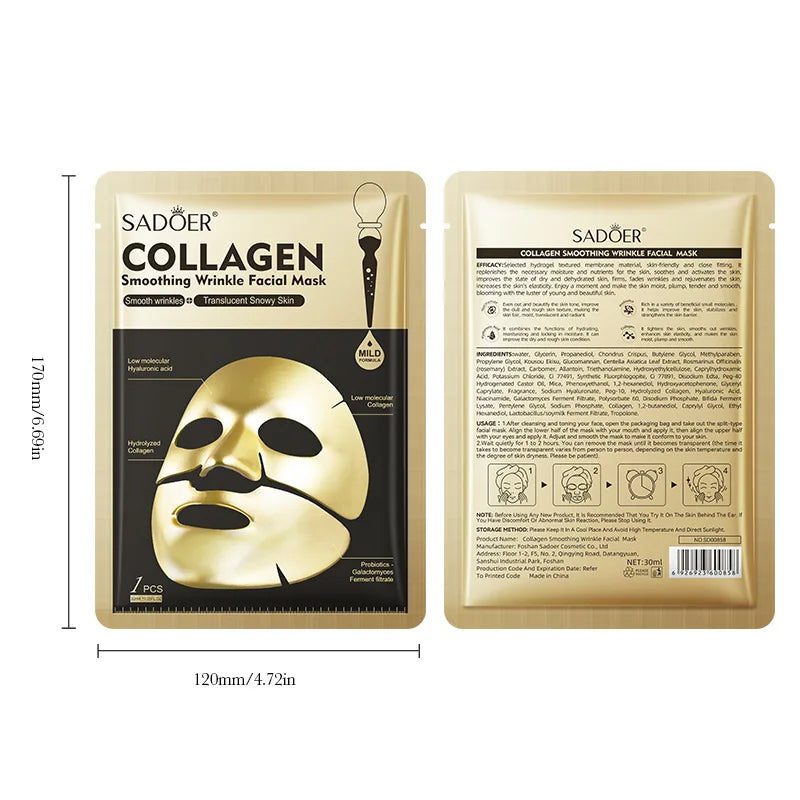 SADOER Golden Collagen Facial Masks