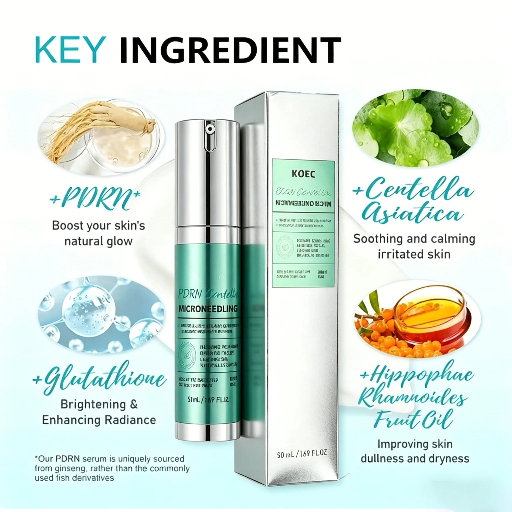 Spicule Microcrystal Serum, Pore Exfoliation,Centella Asiatica Propolis Aloe Extract Moisturizing Korean Glass Skin Care