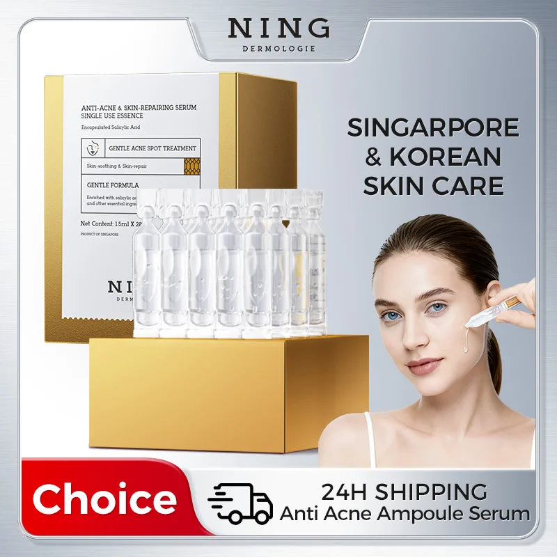 NING Ampoule Serum with 2% Salicylic Acid + Niacinamide – Skin Care for Oil Balance, Smooth-Looking Pores & Comfort