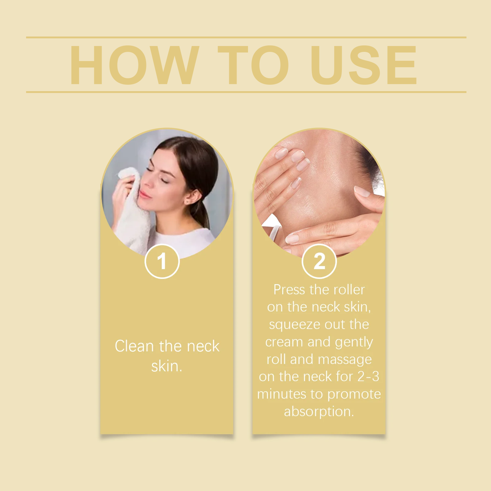 AH-8 Firming Neck Cream with Roller Moisturizing Tightening Lotion Jawline Double Chin Lifting Massage Anti Aging Neck Skin Care