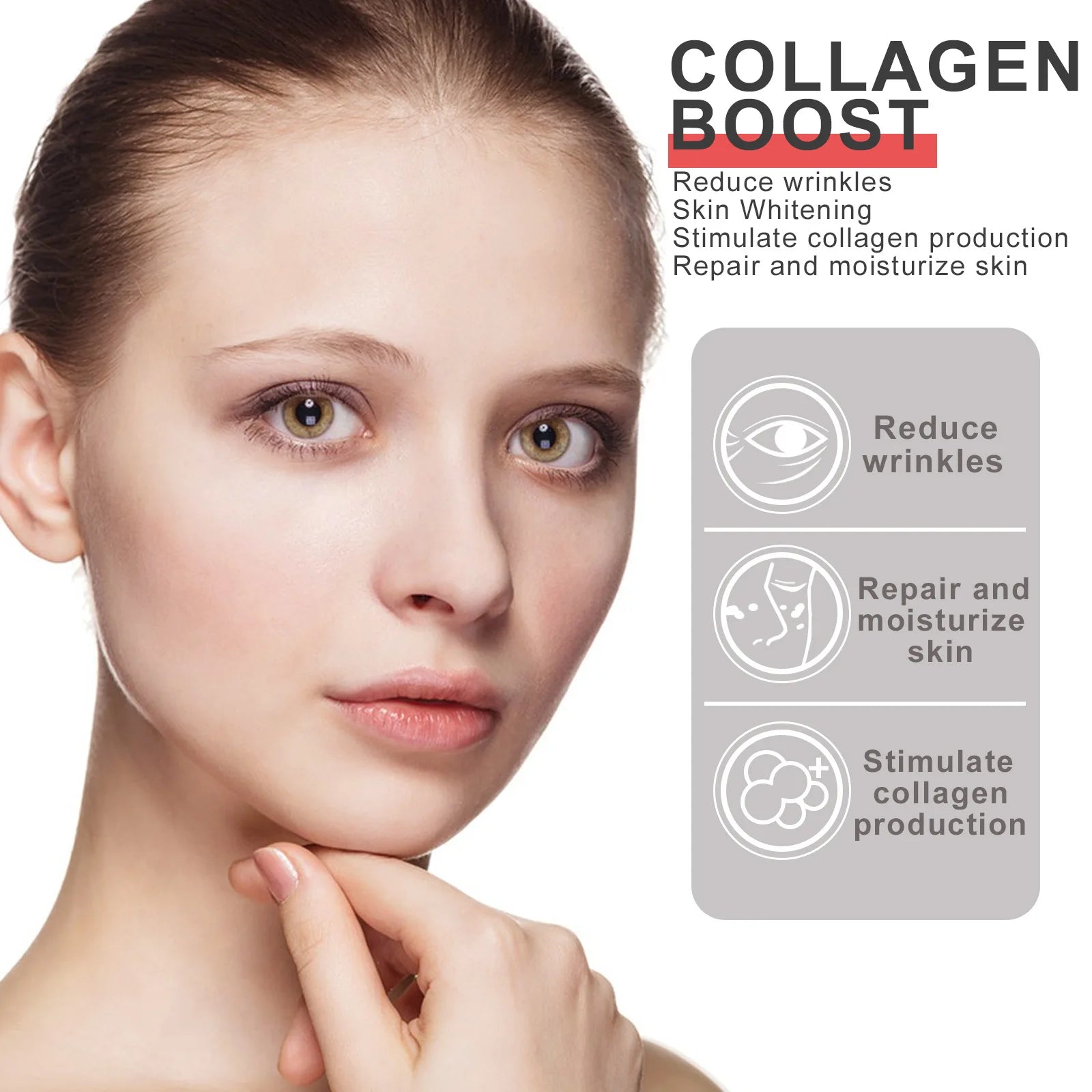 Collagen Booster Face Cream Moisturizing Firming Skin Care for Women Reduces Wrinkles Fine Lines 30ml Hyaluronic Acid Skincare