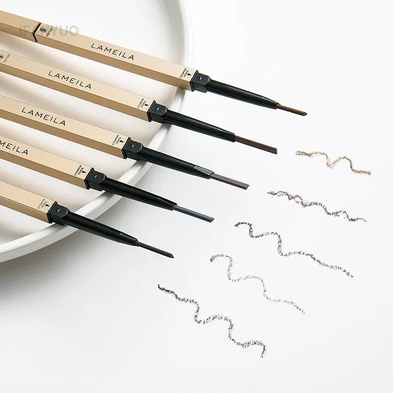 Double‑Head Brow Pencil & Brush – Long‑Wear, Smudge‑Proof Eyebrow Pen for Defined Brows