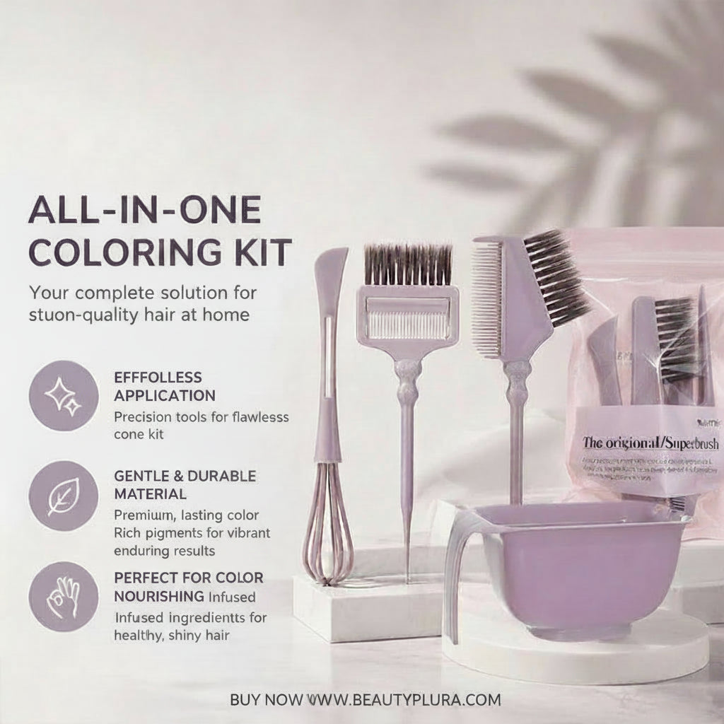 Complete Hair Coloring Kit, Reusable Salon‑Grade Comb Set