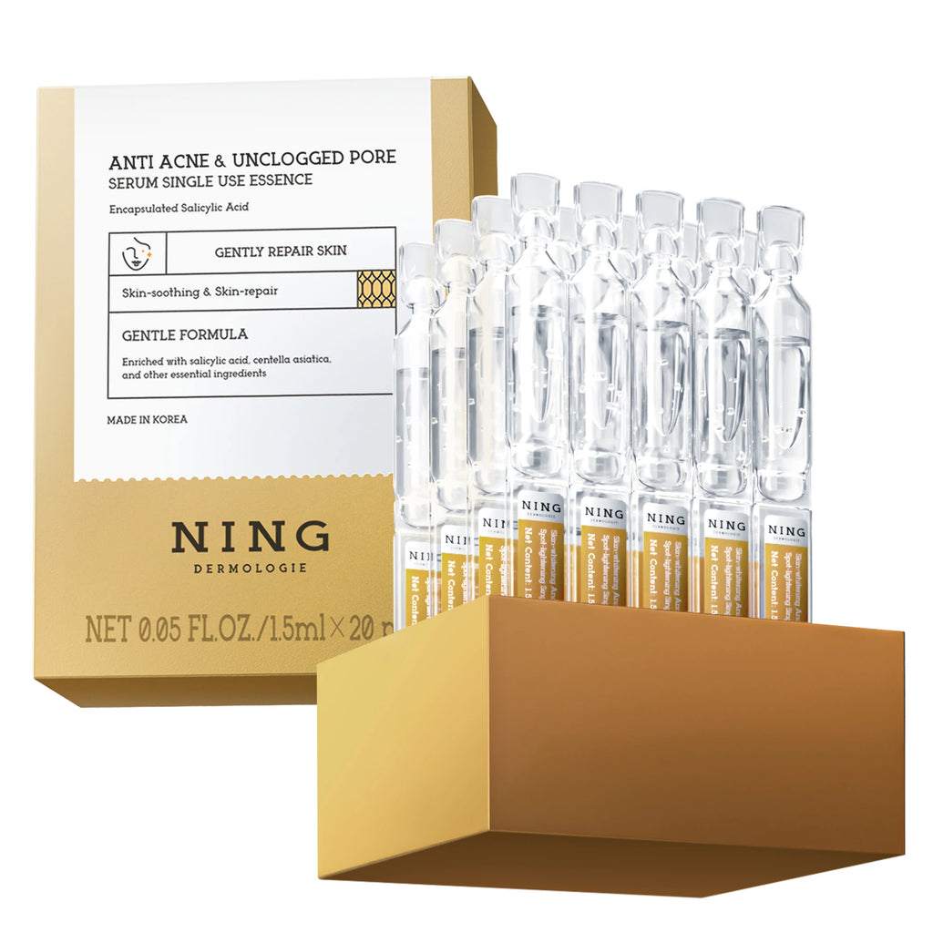 NING Ampoule Serum with 2% Salicylic Acid + Niacinamide – Skin Care for Oil Balance, Smooth-Looking Pores & Comfort