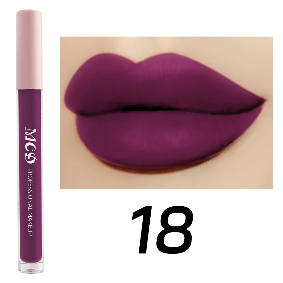 Dark Brown Matte Velvet Lip Gloss Waterproof Liquid Lipstick Nude Brown Lips Korean Makeup for Lip Tint Lip Glaze Cosmetics