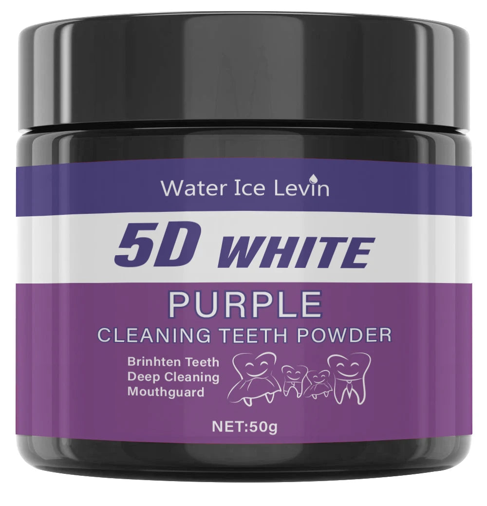 Purple Whitening Tooth Powder – Deep Clean & 5‑Day Brightening