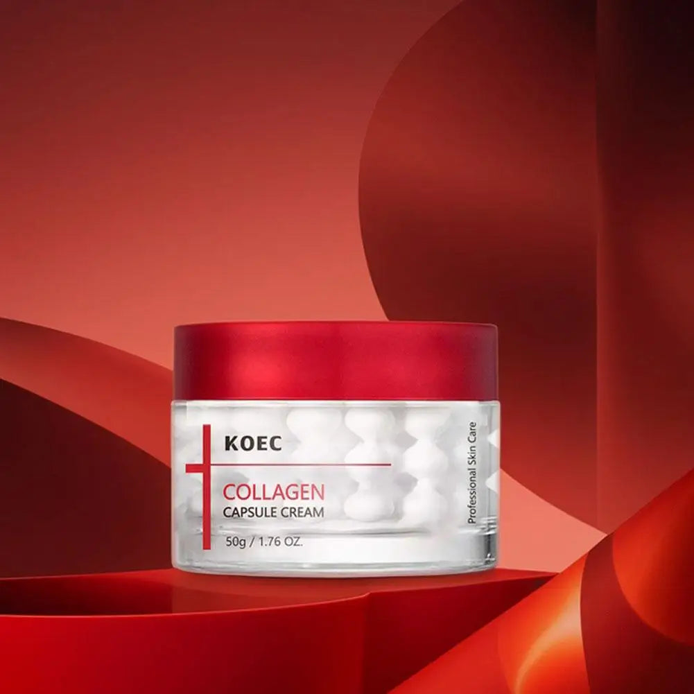 KOEC Collagen Capsule Cream 50g Improve Dryness And Fine Lines Professional Skin Care Firming Hydrating Collagen Face Cream