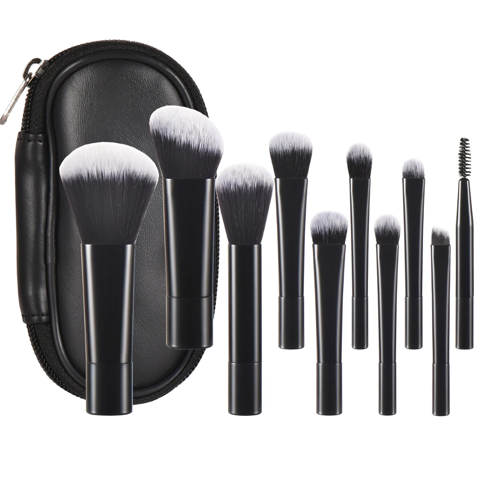 10 Pink Mini makeup brush Travel portable Makeup Tool Makeup Puff - Palm Brush Professional Makeup tool set