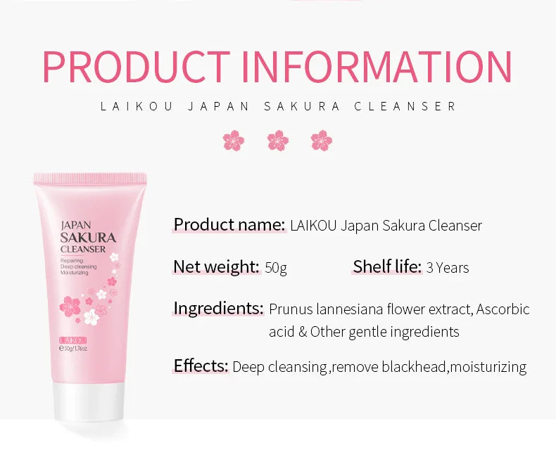 Facial Products Kit LAIKOU Sakura Skin Care Set