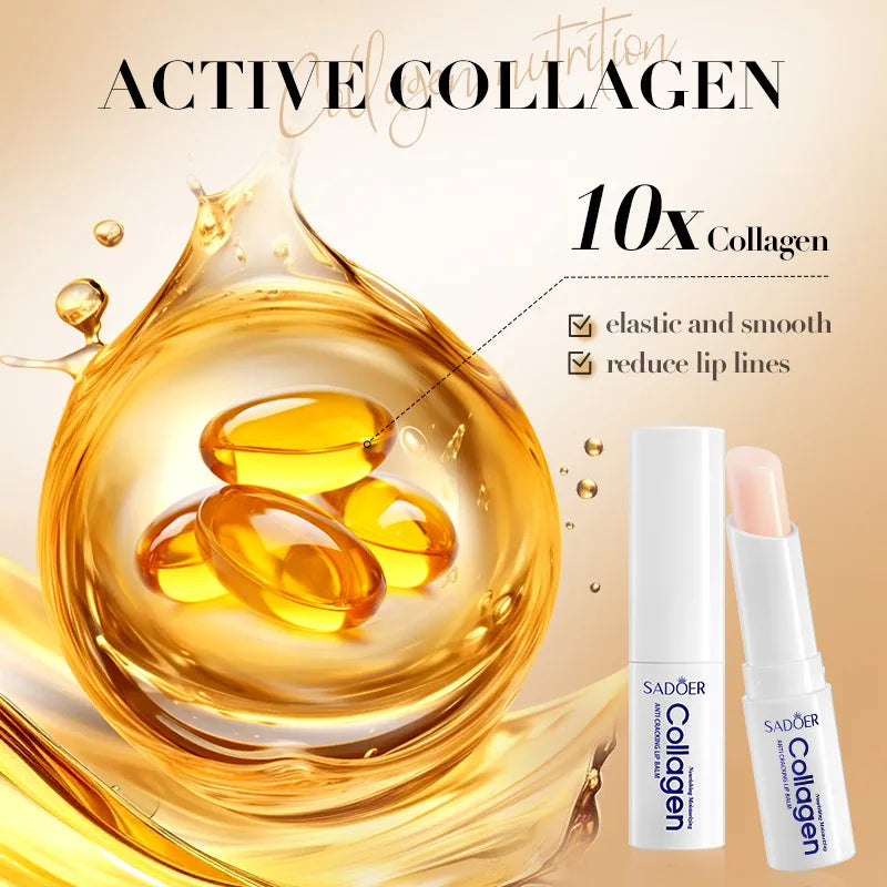 Collagen Lip Balm - Moisturizing Anti Fall And Winter-Nourishing Hydration Cracking, Brightening & Repairing Lip Care ﻿
