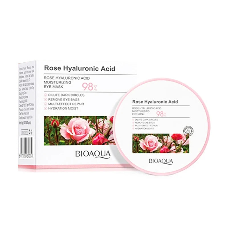 BIOAQUA Rose Hyaluronic Acid Eye Mask Anti Dark Circles Eye Bags Moisturizing Anti-Aging Eye Patches Skin Care Products