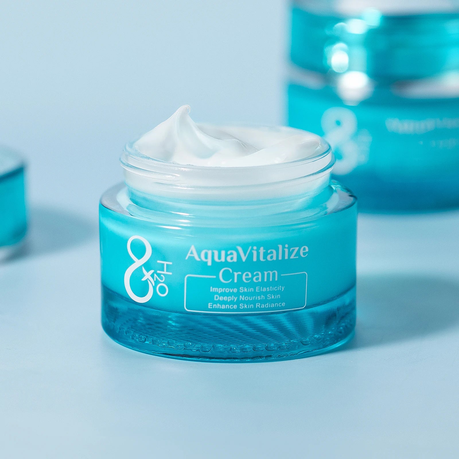 Quiyum 8X H2O AquaVitalize Cream 55g Deep Nourishing Daily Face Cream Boost Skin Radiance Maintain Skin Elasticity