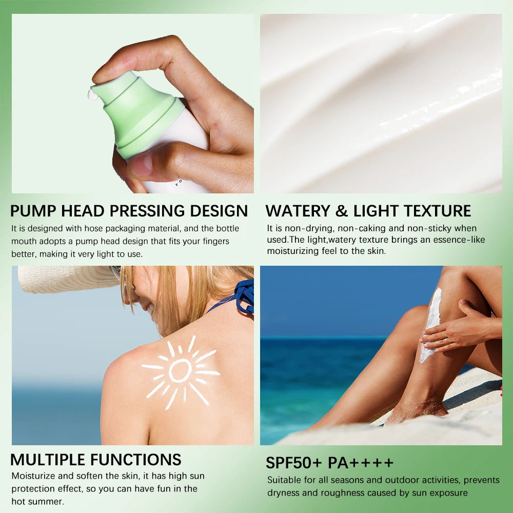 LAKERAIN SPF50 Sunscreen Lotion – Long‑Lasting, Non‑Greasy UV Protection for Face