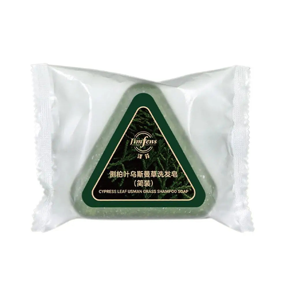 1/3PCS Grass & Platyclades Natural Herbal Shampoo Soap Strengthens Roots Controls Oil Cleanses Scalp Hair Growth Hair Soap