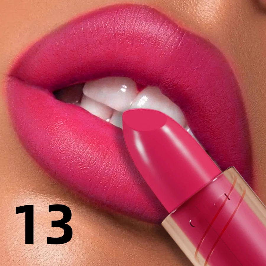Waterproof Matte Lipstick – Long‑Lasting Red, Pink & Brown Lip Tint for Korean Makeup Looks