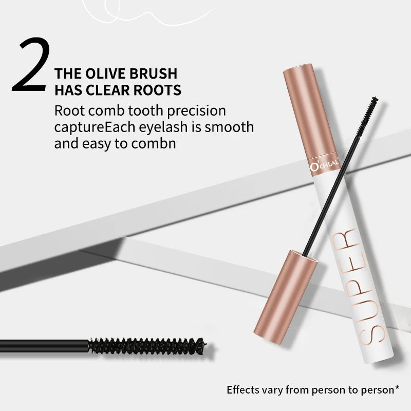 O’CHEAL 3D Silk Black Mascara – Thick, Curled & Lengthened Lashes with Precision Lash Brush