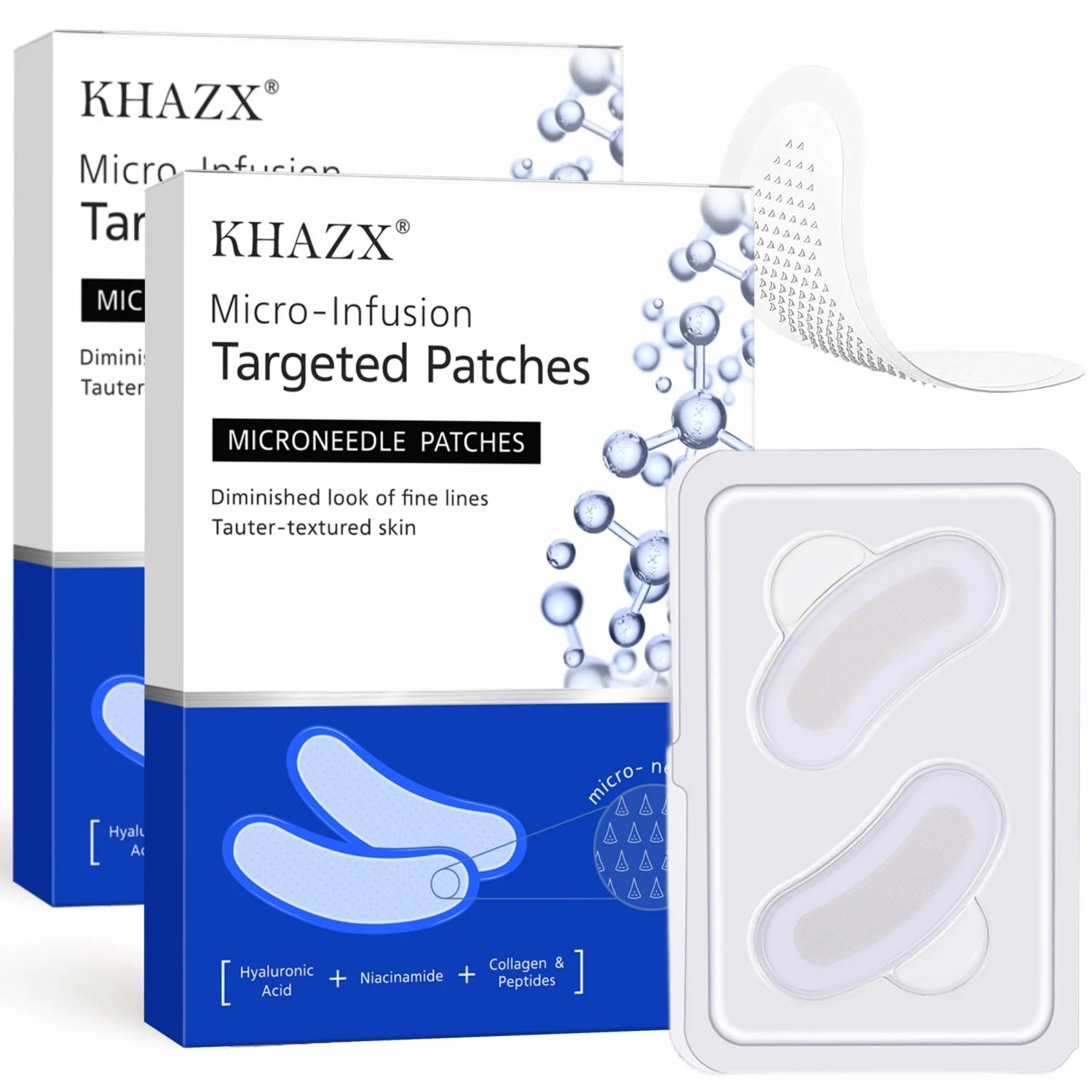 Retinol microneedle patches for targeted wrinkle care.