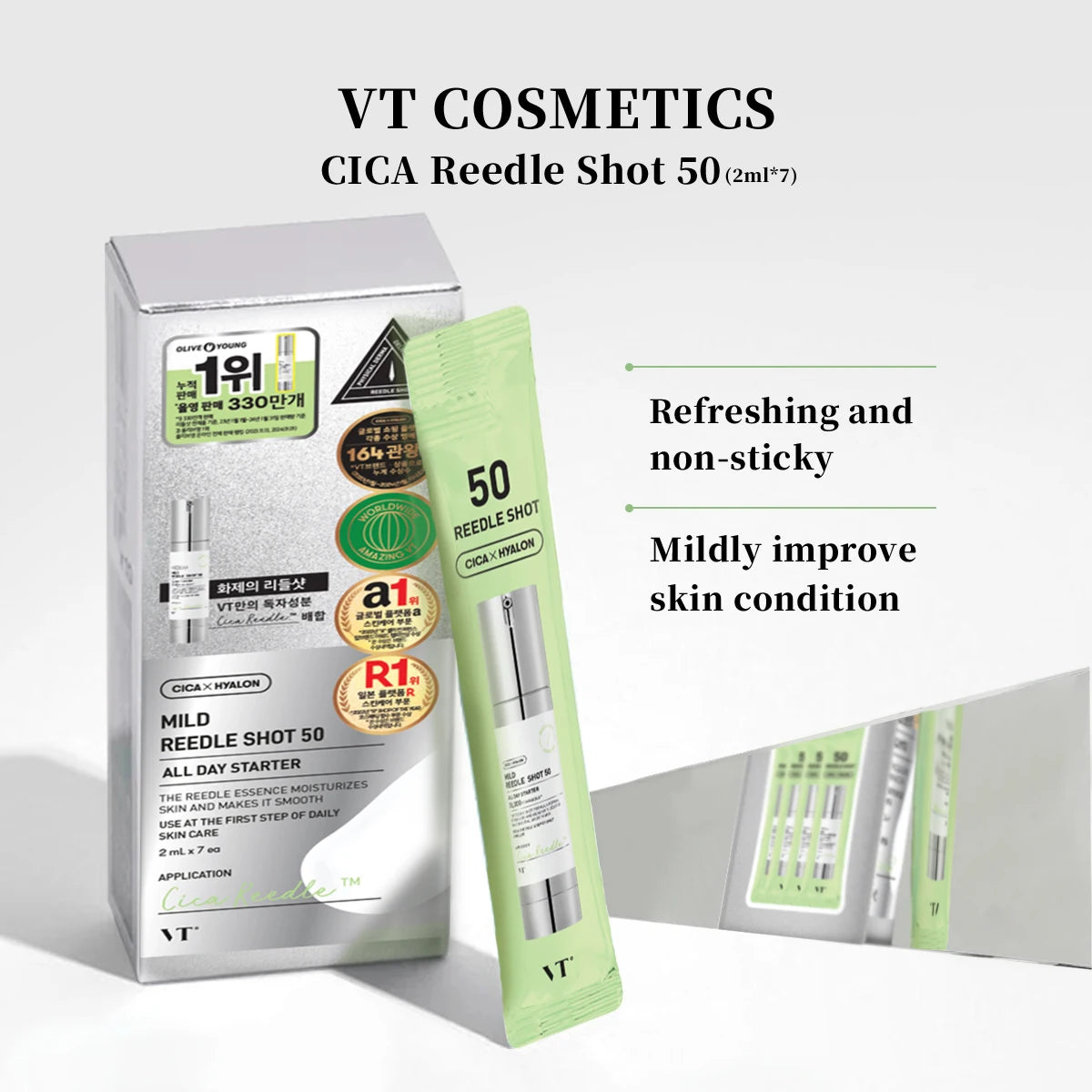VT CICA Reedle Shot – Centella Asiatica Essence for Deep Hydration & Skin Recovery