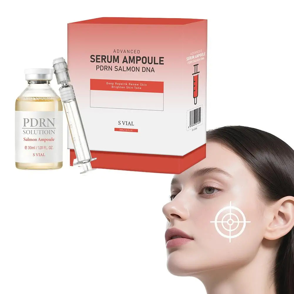 Facial Essence Firming Cream Salmon Ampoule Serum Anti-Wrinkle Fade Lines Deep Repair Strengthen Skin Barrier Renew Skin