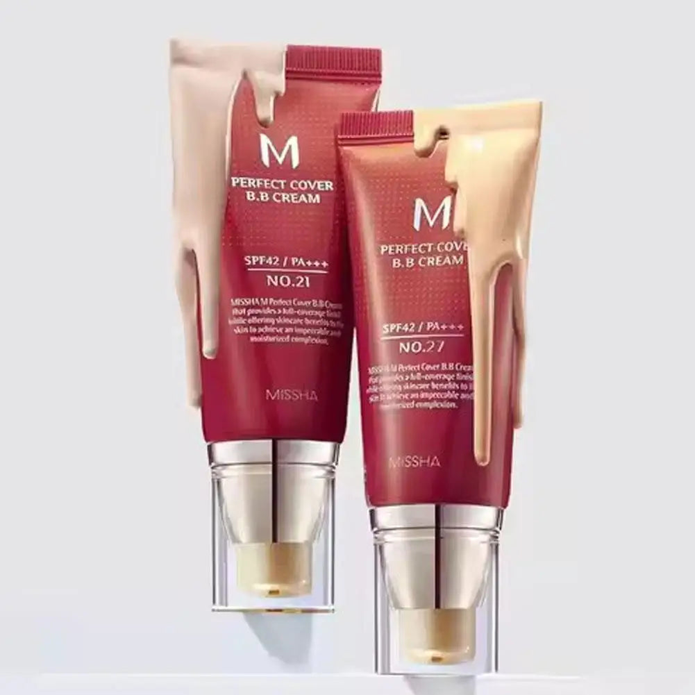 Matte Full‑Coverage BB + CC Liquid Foundation – Concealer, Oil‑Control & Brightening Face Base