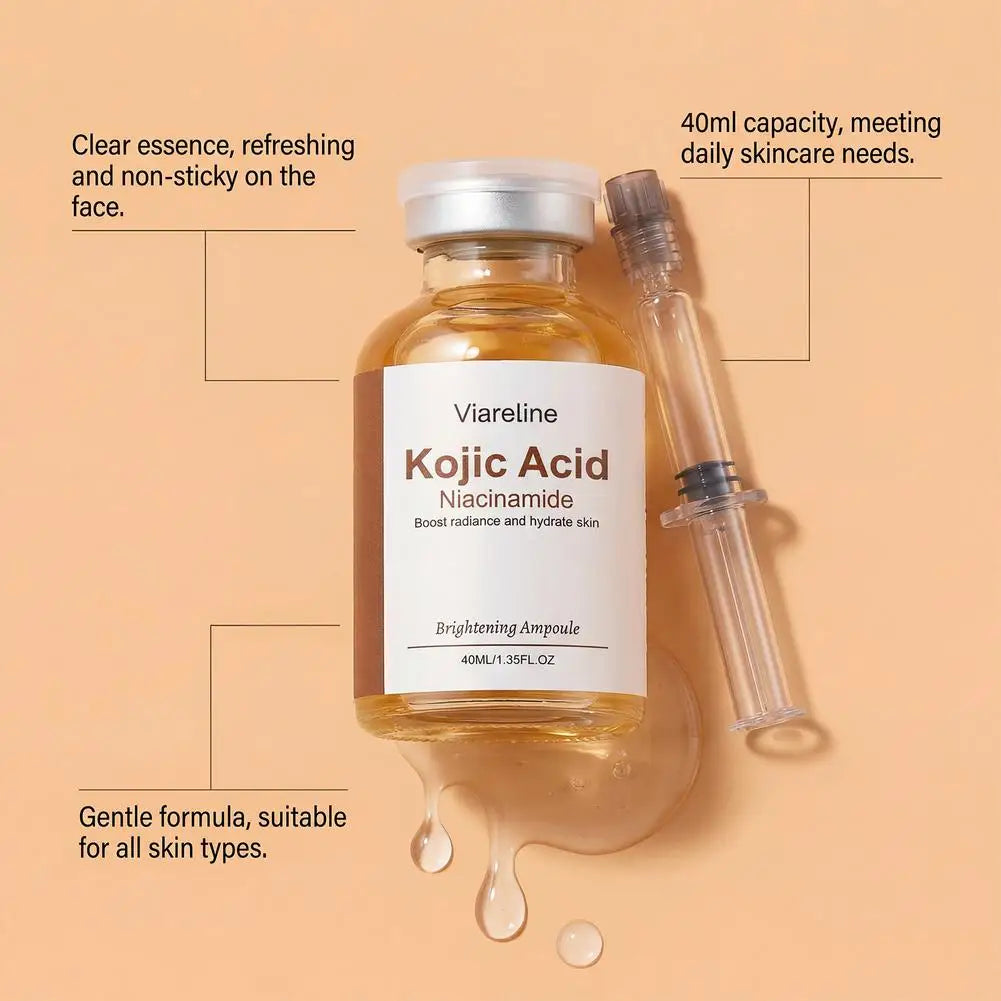 Kojic Acid Infused Face Ampoule Niacinamide Brightening Serum Deep Hydrating Moisturizing Nourishing Daily Glow Skin Care