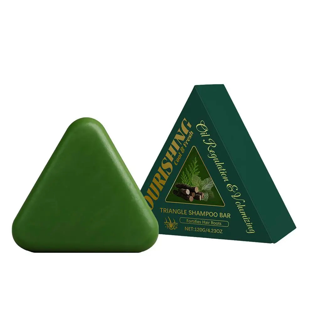 1/3PCS Grass & Platyclades Natural Herbal Shampoo Soap Strengthens Roots Controls Oil Cleanses Scalp Hair Growth Hair Soap