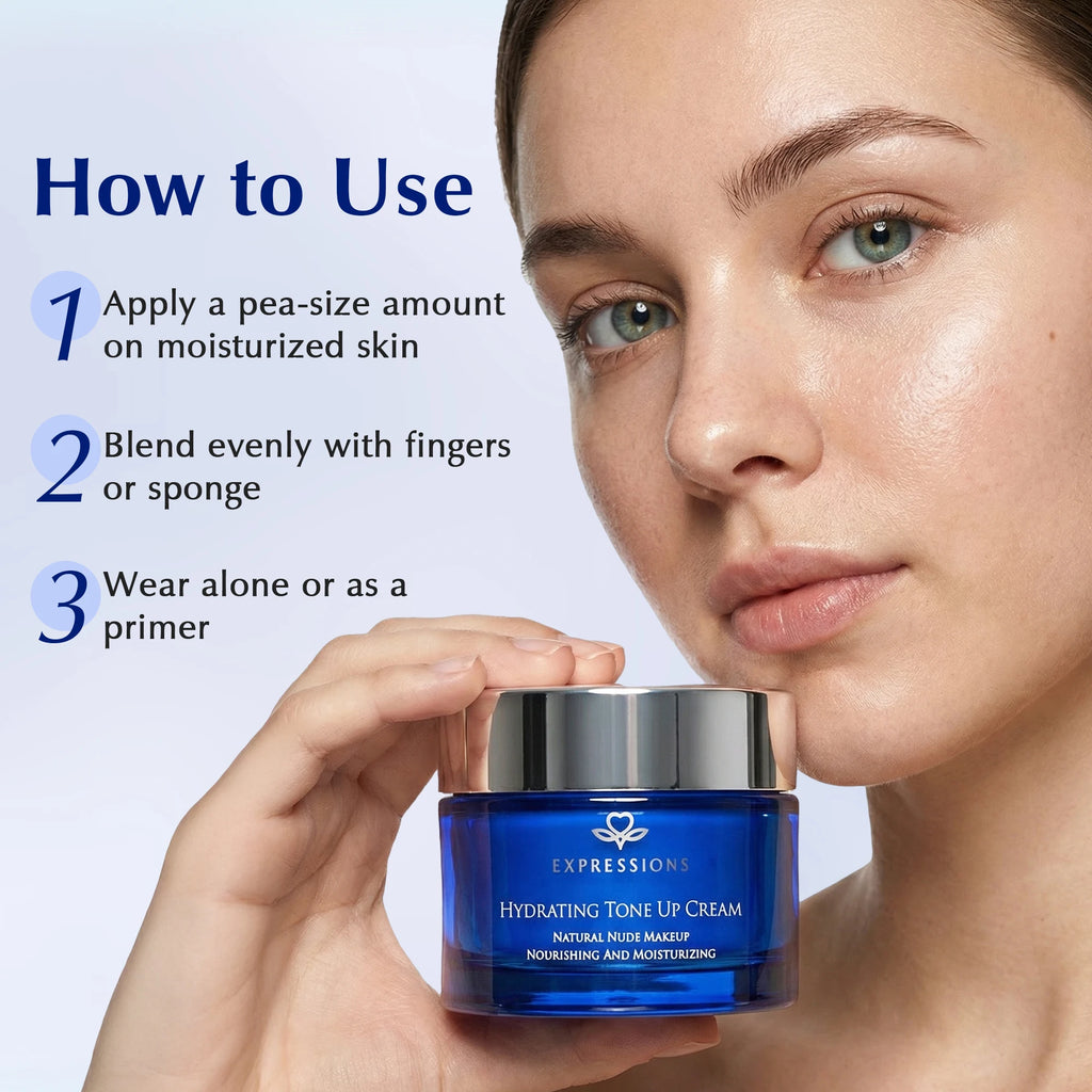 EXPRESSIONS Tone-Up Face Cream – Hydrating Niacinamide Formula for Brightening, Natural Radiance & Moisture Boost