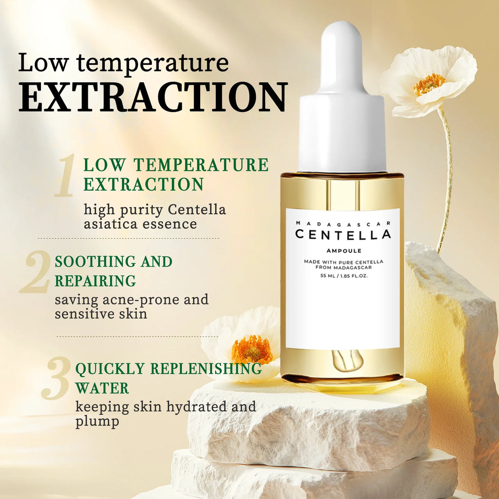 Centella Asiatica Serum 55ml - Sensitive skin soothing formula with acne fighting, deep moisturizing benefits for face