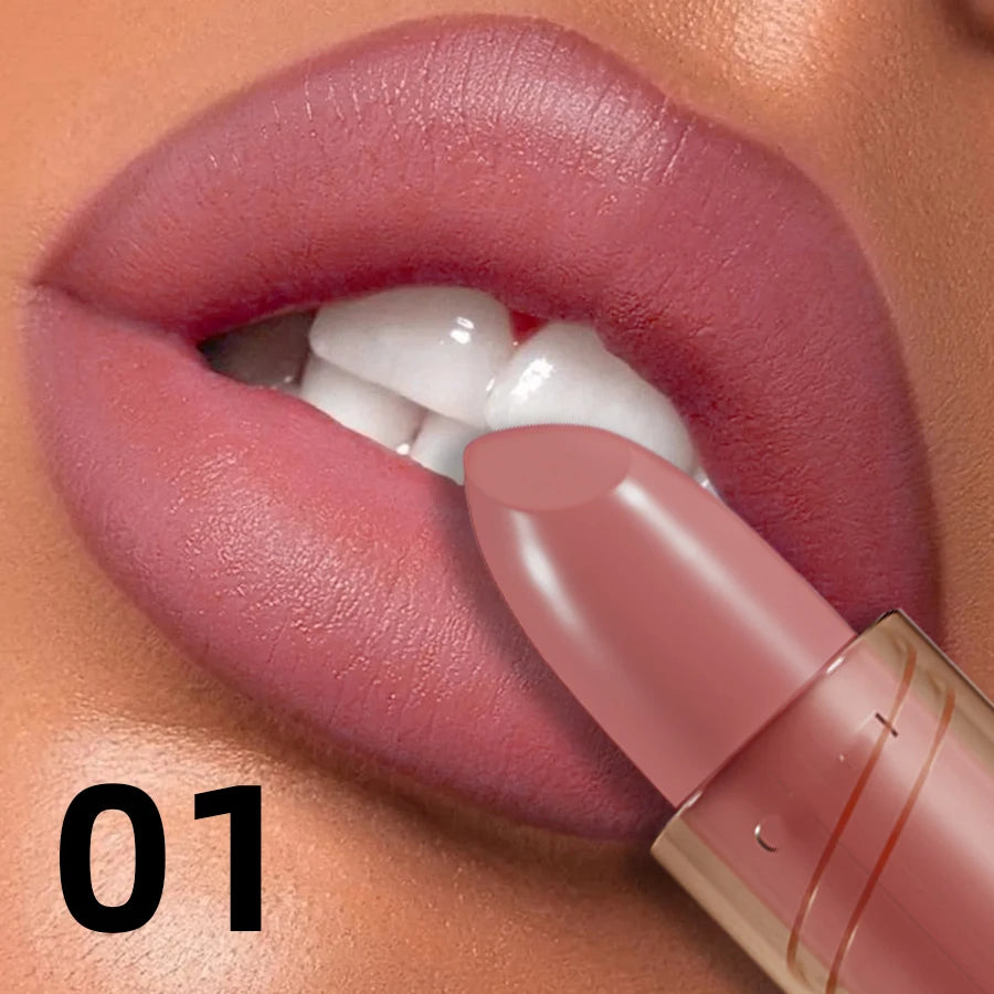 Waterproof Matte Lipstick – Long‑Lasting Red, Pink & Brown Lip Tint for Korean Makeup Looks