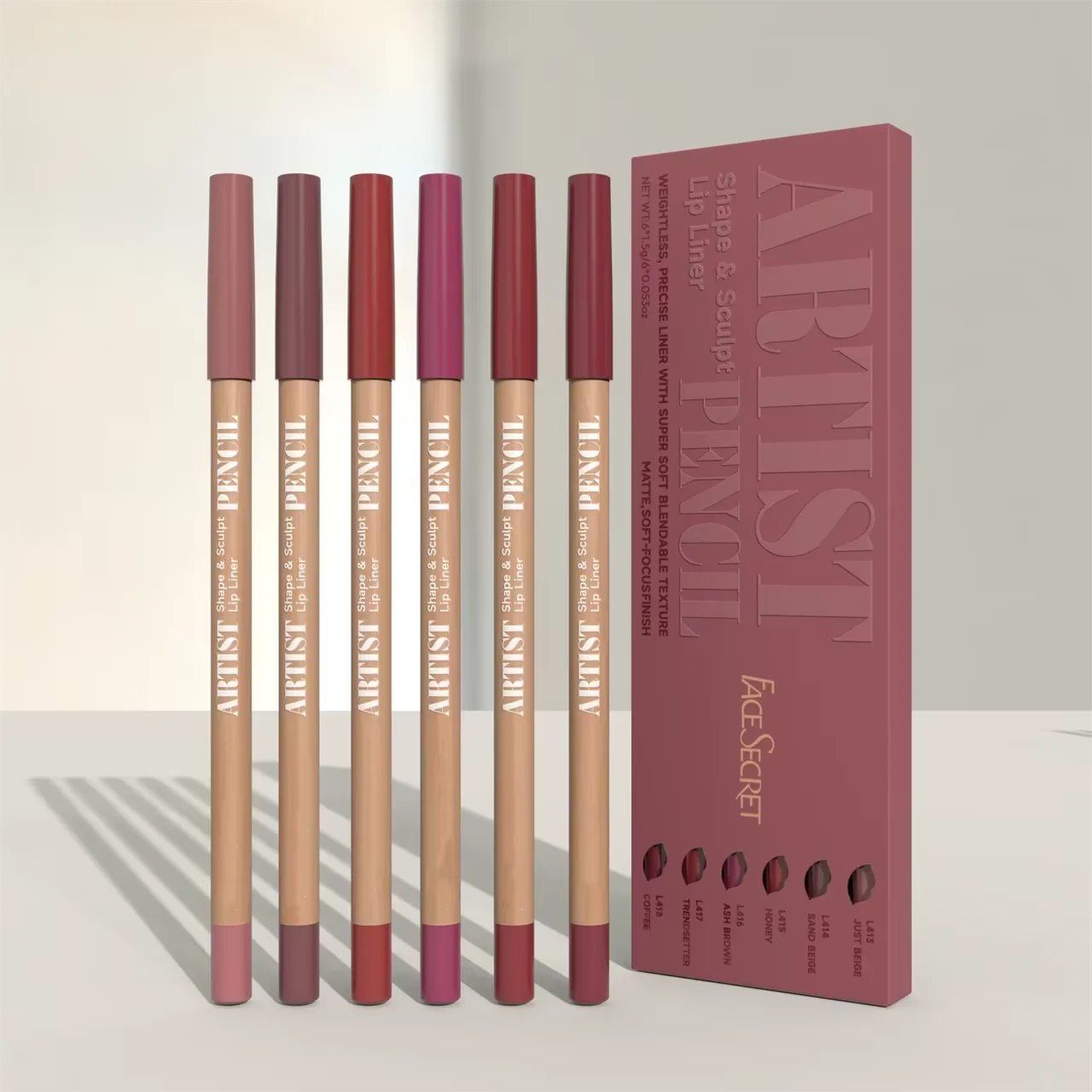 Face Secret Sculpt Lip Liner Set – Soft Matte Precision