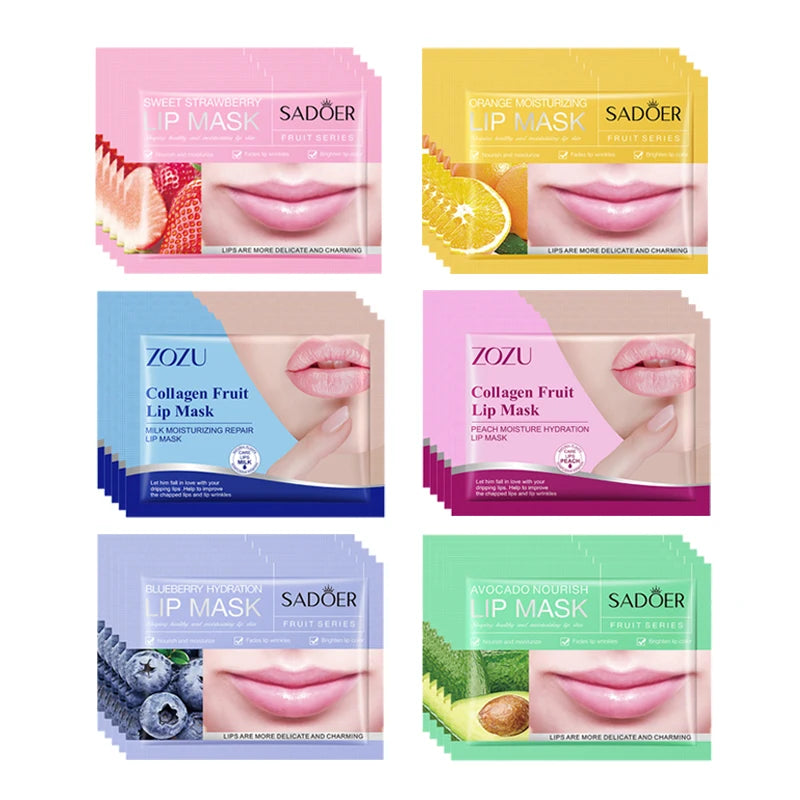 Fruits Lip Mask Moisturizing Nourishing Collagen Lip Patches Plump