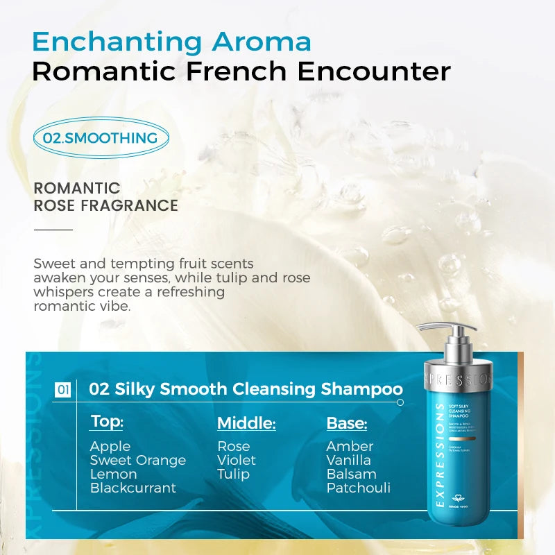 Silky Smooth Shampoo – Nourishing, Deep Cleansing, Moisturizing, Scalp Care & Long-Lasting Floral Fragrance