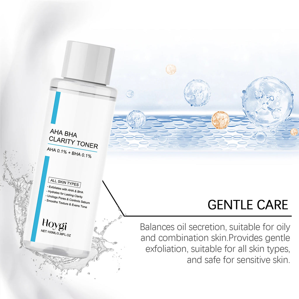 AHA BHA Gentle Exfoliating Toner — Pore Refining & Hydrating Facial Essence