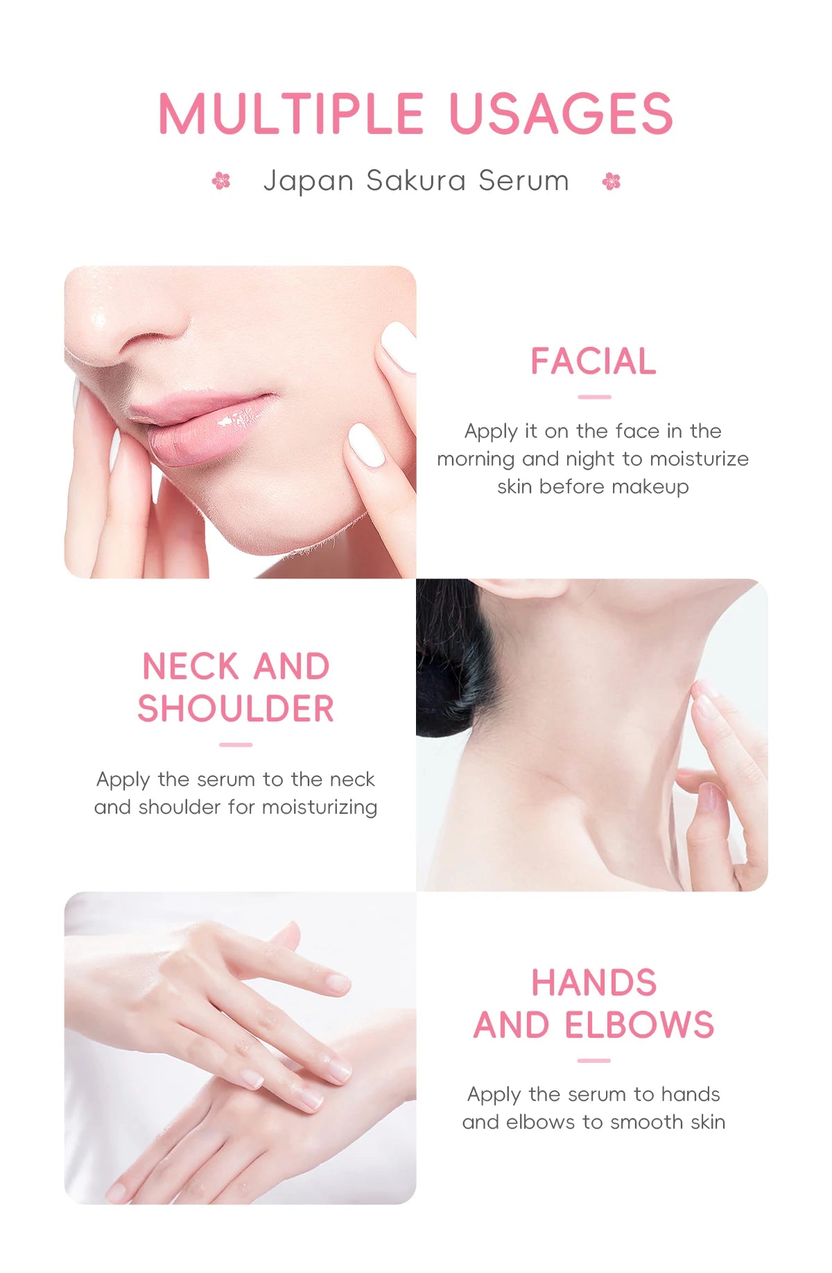 LAIKOU Japan Sakura Serum 30ml Anti-Aging Facial Serum Improves Overall Completion Face Essence Reduce Fine Lines