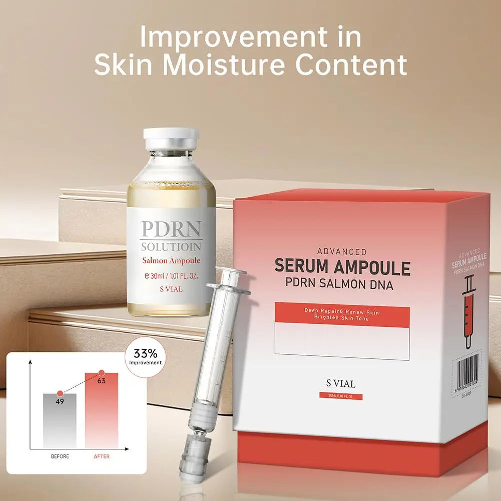 Facial Essence Firming Cream Salmon Ampoule Serum Anti-Wrinkle Fade Lines Deep Repair Strengthen Skin Barrier Renew Skin