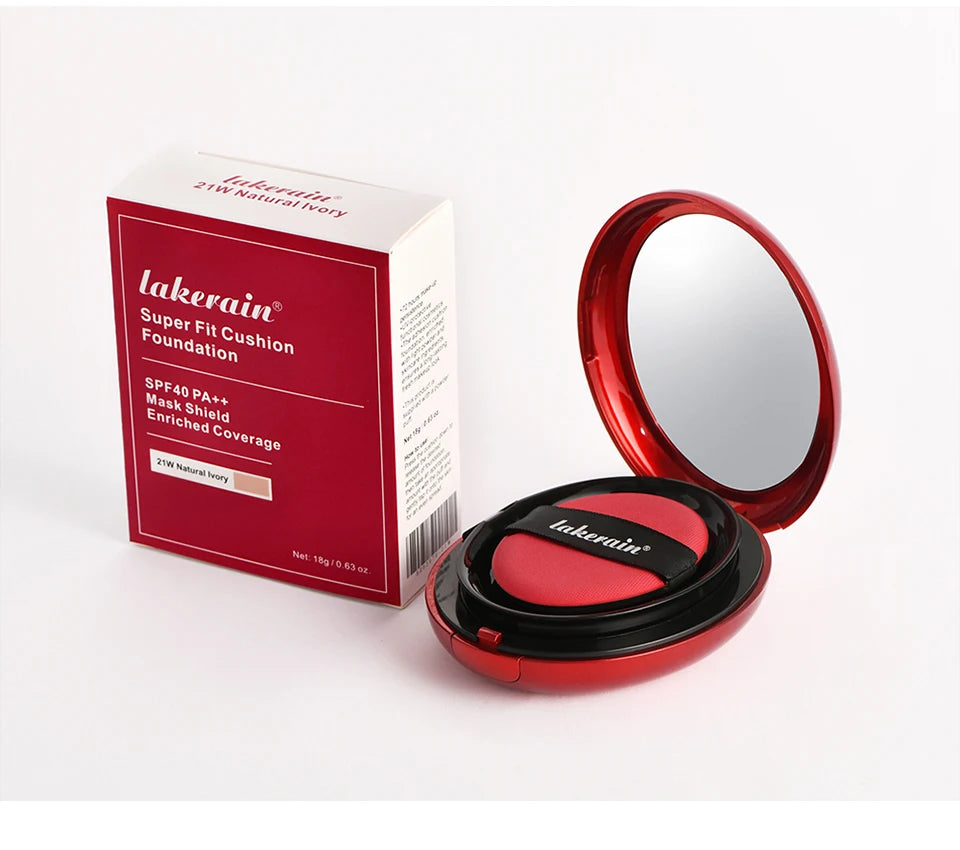 Lakerain Cushion Foundation Sunscreen Waterproof Long-lasting Brighten Foundation Cream Women Base Makeup Face Korean Cosmetics