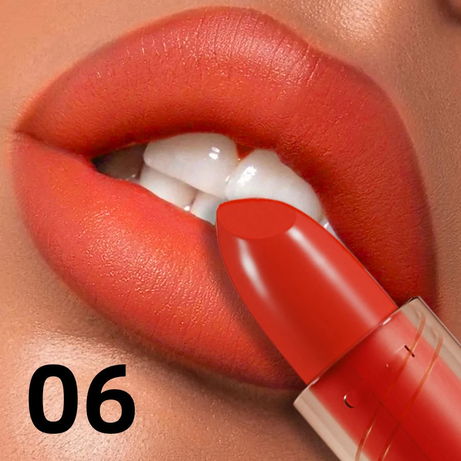 Waterproof Matte Lipstick – Long‑Lasting Red, Pink & Brown Lip Tint for Korean Makeup Looks