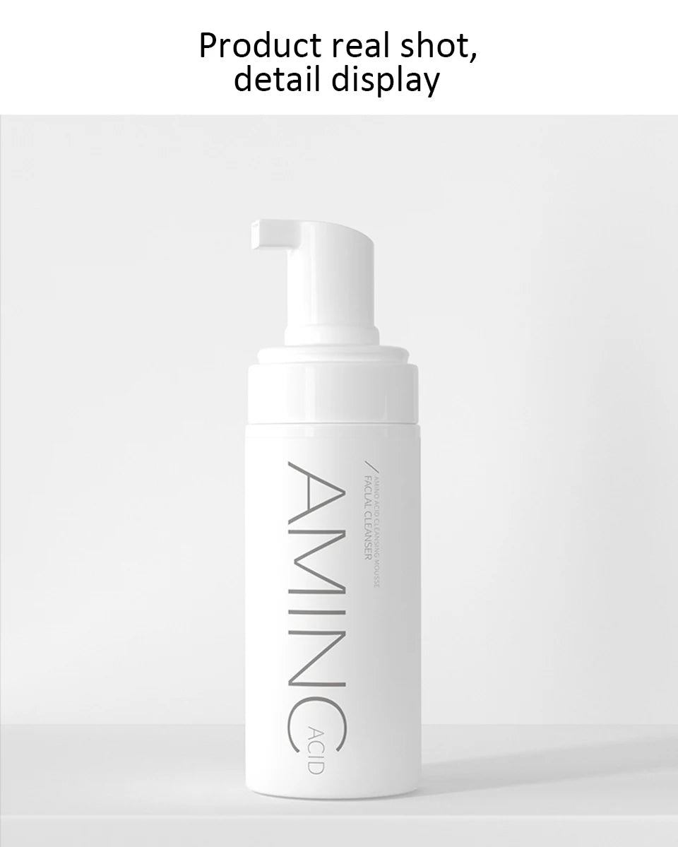 Amino Acid Cleansing Mousse Oil Control Deep Cleaning Mites Removal Acne Moisturizing Face Cleanser Foam Brighten Skin
